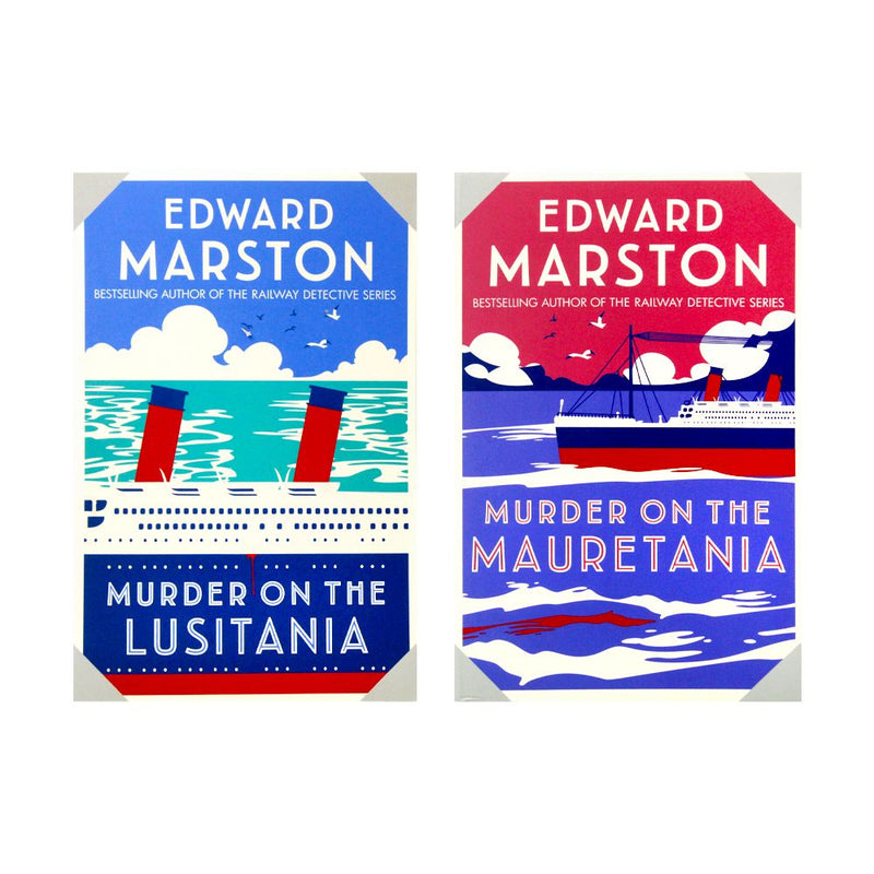 Ocean Liner Mysteries Series 2 Books Collection Set By Edward Marston (Murder on the Lusitania, Murder on the Mauretania)