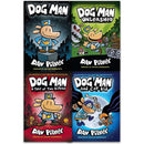 Adventures of Dog Man Collection Dav Pilkey 4 Books Set A Tale of Two Kitties