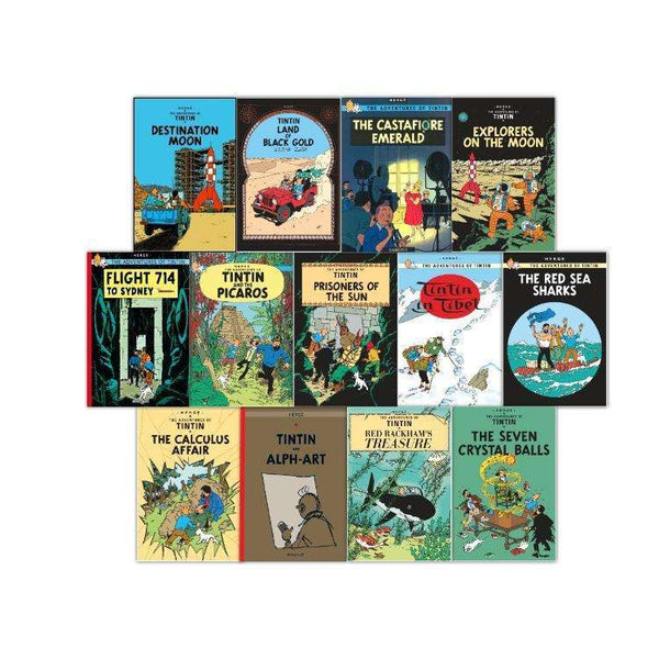 Adventures of Tintin 13 Books Collection Set Series 3-5 Prisoners of the Sun
