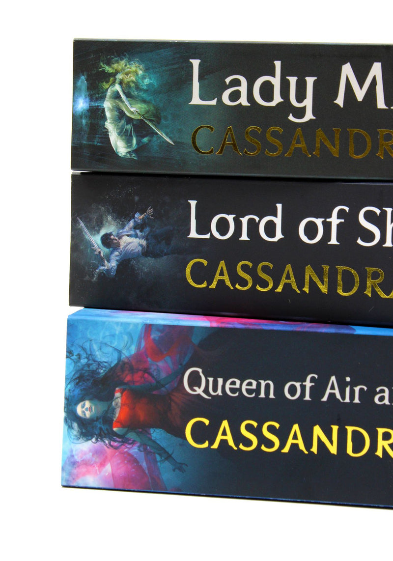 Photo of Dark Artifices Series 3 Book Set Spines by Cassandra Clare on a White Background