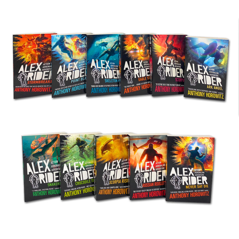 Alex Rider 11-Book Box Set by Anthony Horowitz |Action-Packed Children's Adventure Series with Mystery,Thrillers & Suspense for Young Readers & Kids