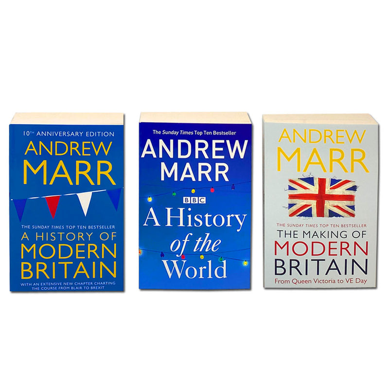 Andrew Marr 3 Book Set – A History of Modern Britain, Making of Britain, History of the World – Nonfiction, Politics, Culture, Educational