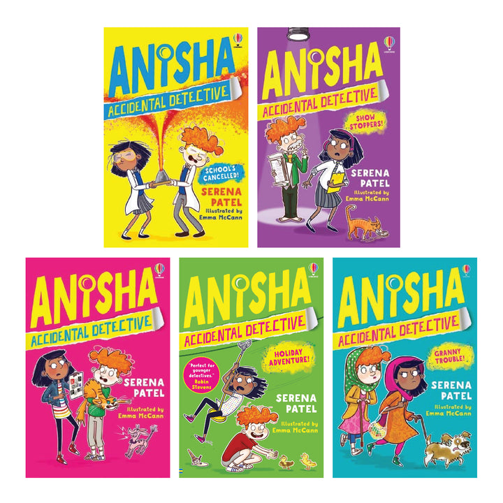 Anisha Accidental Detective Series 5 Book Collection Set by Serena Patel – Fun Mystery Adventures for Kids 9+, Humorous Fiction Series