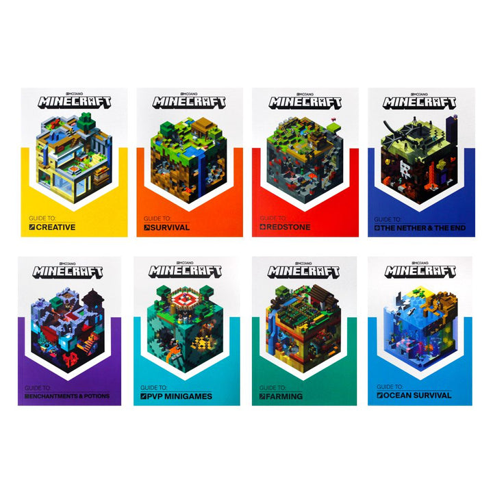 The Official Minecraft Guide Collection 8-Book Box Set by Mojang – Ultimate Minecraft Books for Building, Survival, Redstone & More