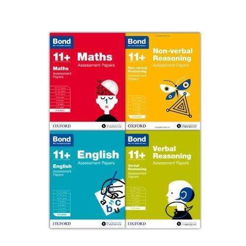 Bond 11+ English 4 Books Set Ages 5-6 Inc Assessment and Tests