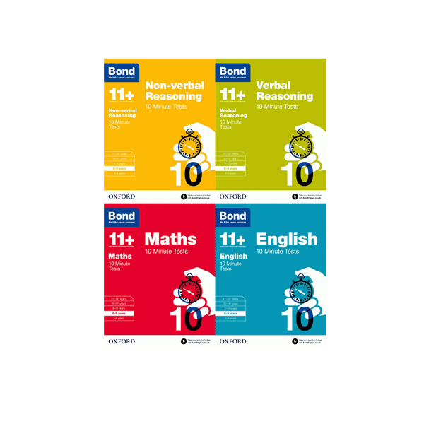 Bond 11+ Maths, English & More 10-Minute Tests – Ages 8-9 | Educational Practice paperback Workbooks for Kids’ Learning, Assessment & School Success