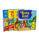 Ladybird Lift The Flap 4 Books Collection Set Busy Town, Busy Zoo, Busy Farm