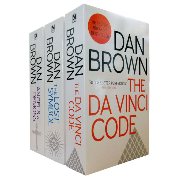 Dan Brown 3 Books Set Collection Angels & Demons, The Da Vinci Code,...etc