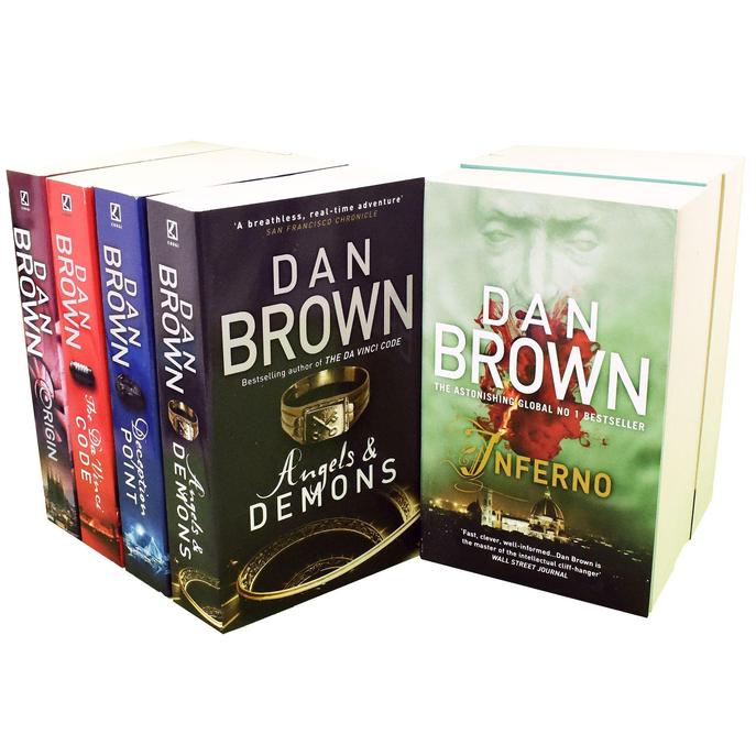 Dan Brown 7 Books Collection Set Robert Langdon Series Inferno, Origin, Digital