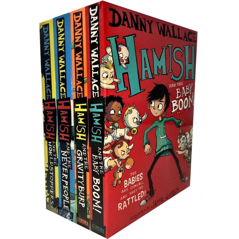Danny Wallace Hamish 4 Books Collection Set Hamish & the Gravityburp, Baby Boom