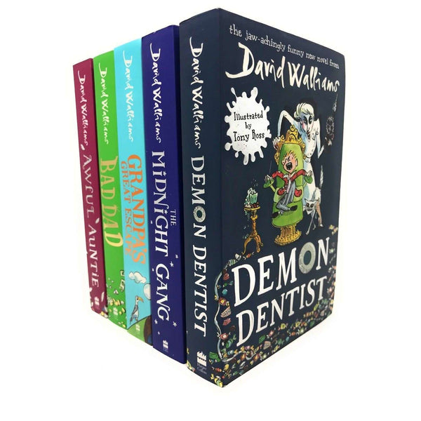 David Walliams 5 Books Set Collection (Series 2) Demon Dentist Awful Auntie Bad Dad