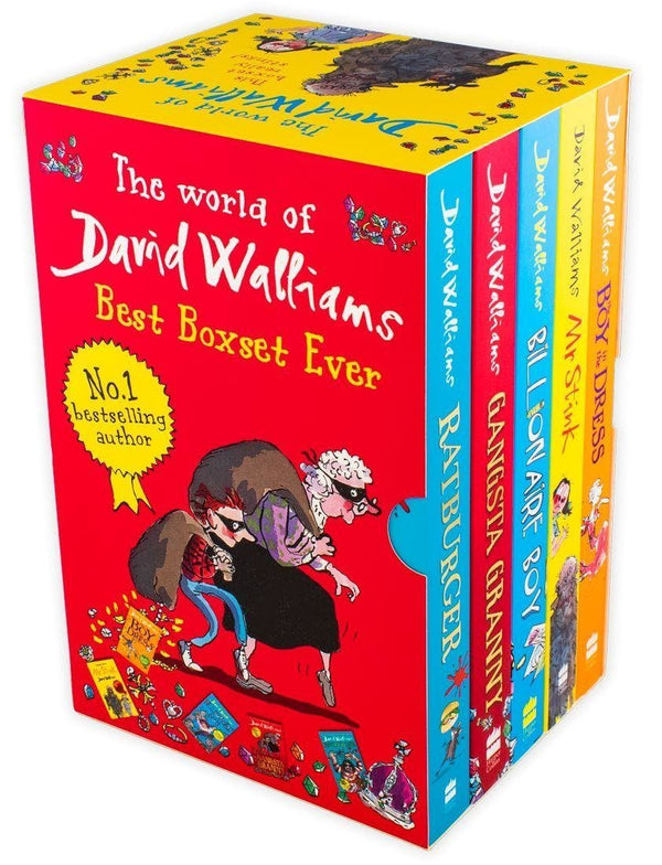 The World Of David Walliams Collection 5 Books Box Set Gangsta Granny, Mr Stink