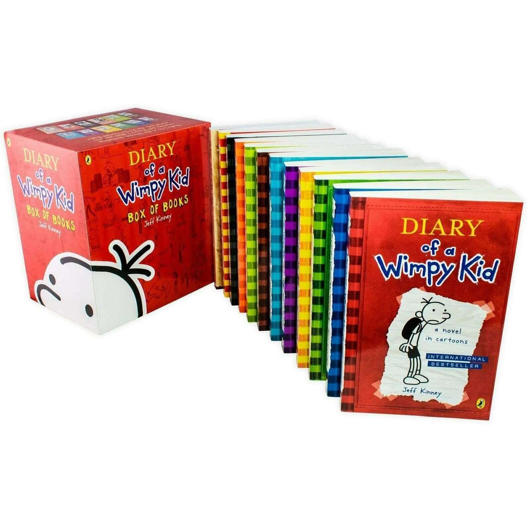 Diary of a Wimpy Kid 12-Book Set by Jeff Kinney | Includes Rodrick Rules, Dog Days, The Long Haul & More | Fun Humor Fiction for Kids & Young Readers