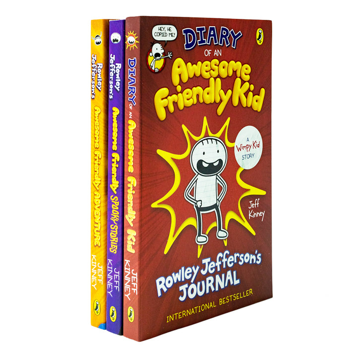 Diary of an Awesome Friendly Kid 3 Book Set by Jeff Kinney | Fun, Humorous Children's Books, Adventure, Wimpy Kid Story, Laugh-Out-Loud Kids’ Series