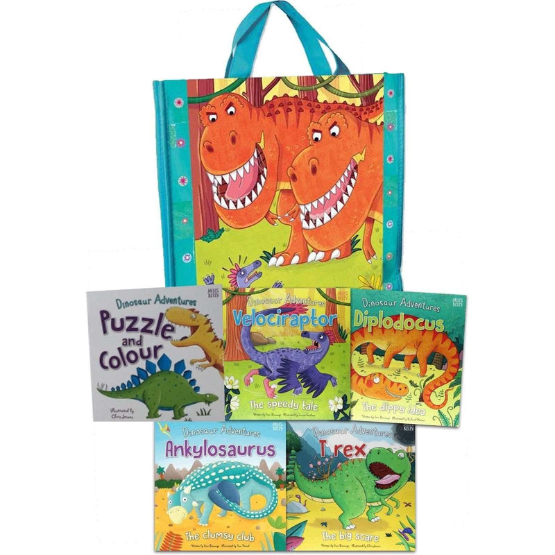 Dinosaur Adventures Collection 5 Books Set in a Bag Children Stories Pack