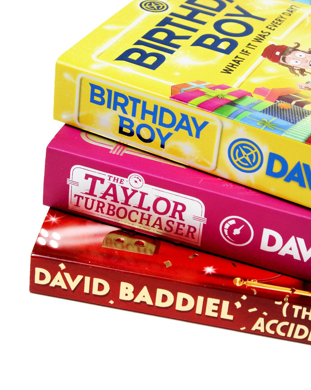 David Baddiel 3-Book Collection Set | Birthday Boy, The Taylor Turbochaser, Accidentally Famous | Funny Fiction, Adventure & Joy for Young Readers