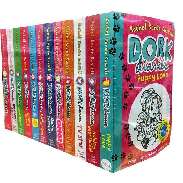Dork Diaries Rachel Renee Russell Collection 12 Books Set Puppy Love, Drama Quee