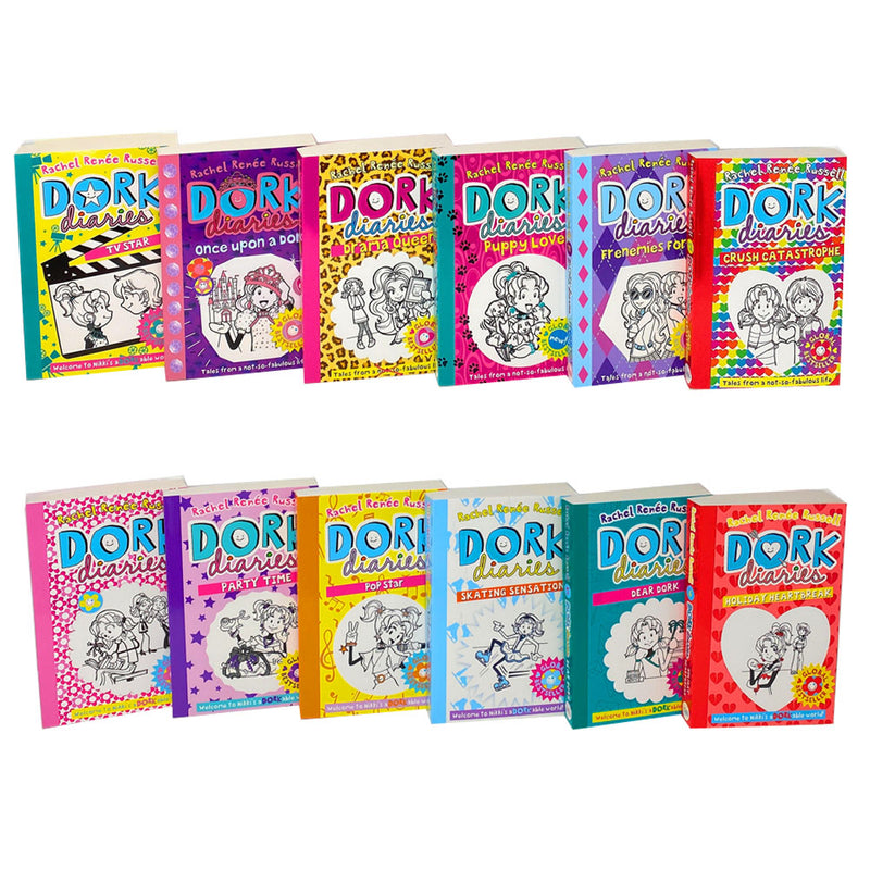 Dork Diaries Series 12 Books Collection Set By Rachel Renee Russell
