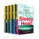 Photo of Tom Thorne Novels Series 1-5 by Mark Billingham on a White Background