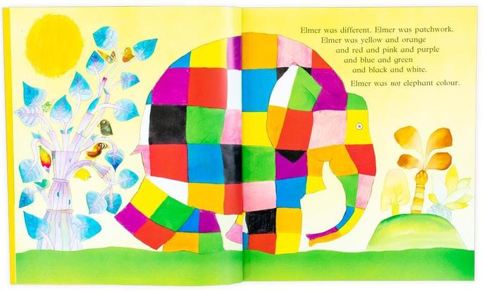 Elmer 10 books Set Collection Children Picture Flats illustrated Elephant David Mckee