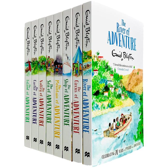 Enid Blyton Adventure Series Books 1 - 8 Collection Set (River, Circus, Ship, Mountain, Sea, Valley, Castle & Island)