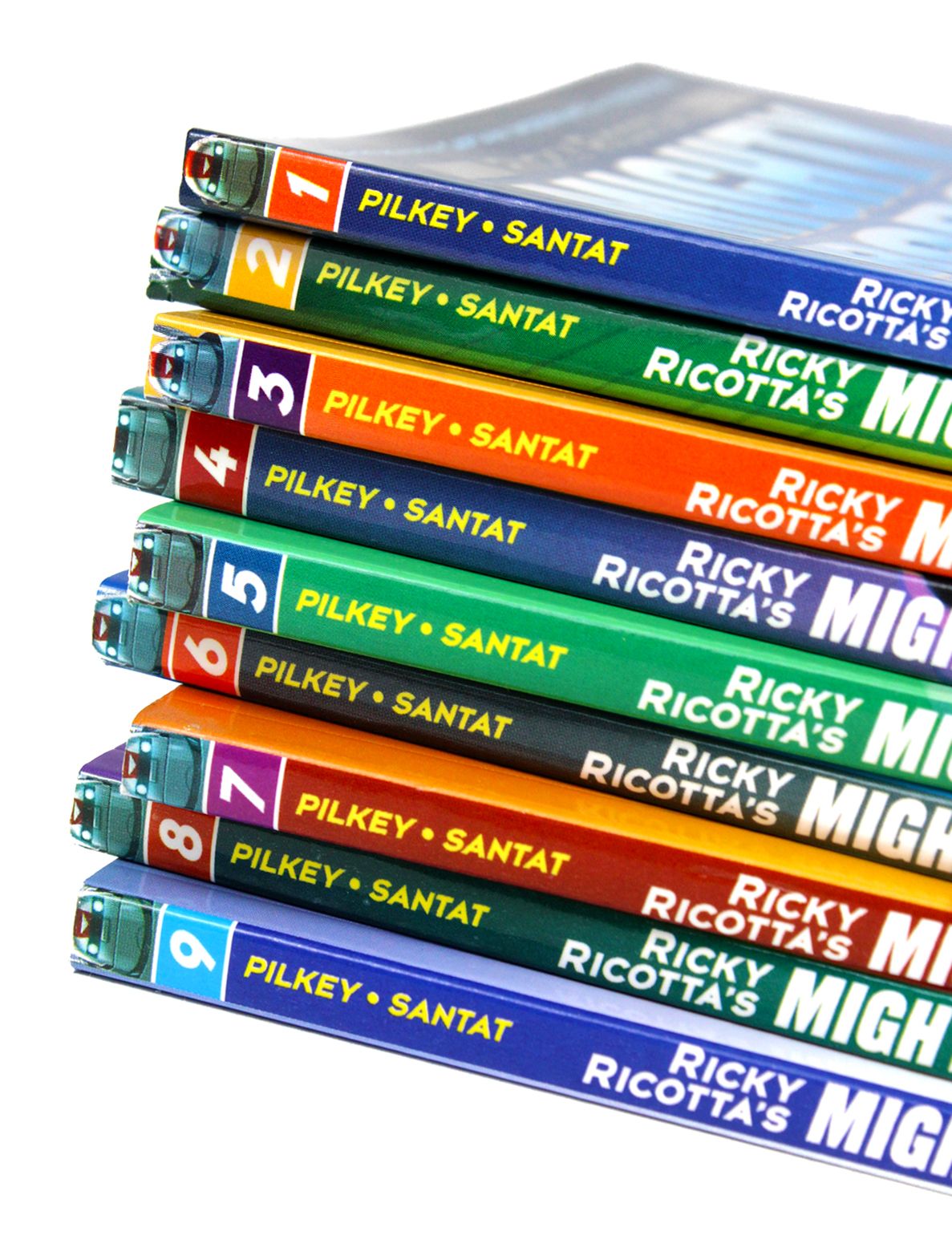 Ricky Ricotta Mighty Robot Collection 9 Books Set By Dav Pilkey
