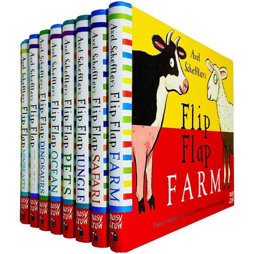Axel Scheffler's Flip Flap Children's Books  8 Book Hardcover Set: Fun & Interactive Picture Books for Kids, Early Learning & Storytime