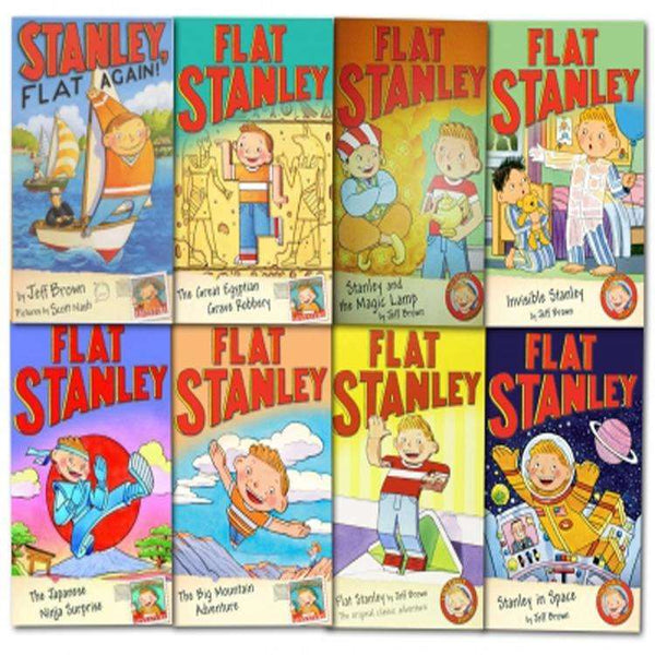 Flat Stanley Adventure Series Collection 8 Books Set (Again, Invisible, & more)
