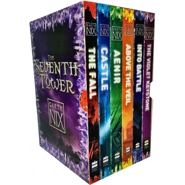 Garth Nix The Seventh Tower Collection 6 Books Box Set Castle, Violet Keystone