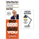 Getting Things Done, So Good They Can't Ignore You, Deep Work 3 Books Collection