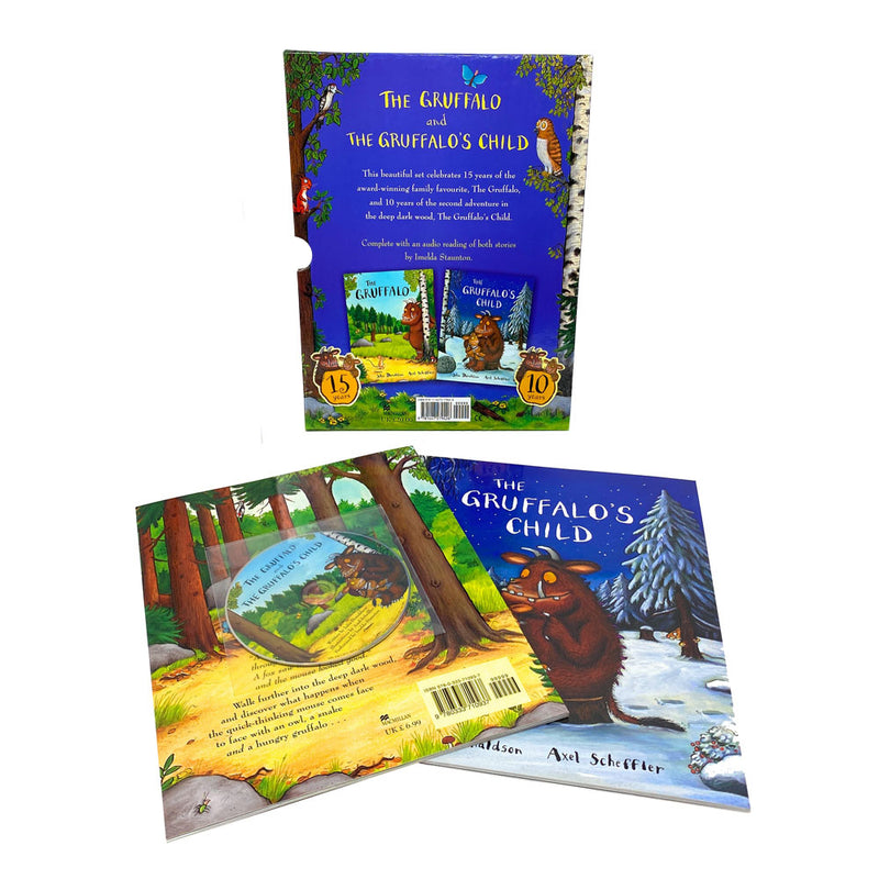 The Gruffalo and The Gruffalo's Child book set collection with Audio CD slipcase