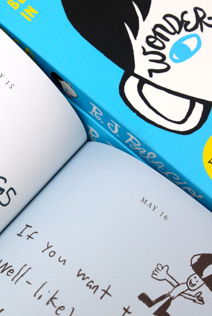 R J Palacio 3 Paperback Book Collection| Wonder, Auggie & Me, 365 Days of Wonder | Inspirational Children's Books on Friendship, Empathy & Imagination