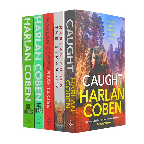 Harlan Coben 5 Books Collection Set Caught, Stranger, Stay Close, Six Years