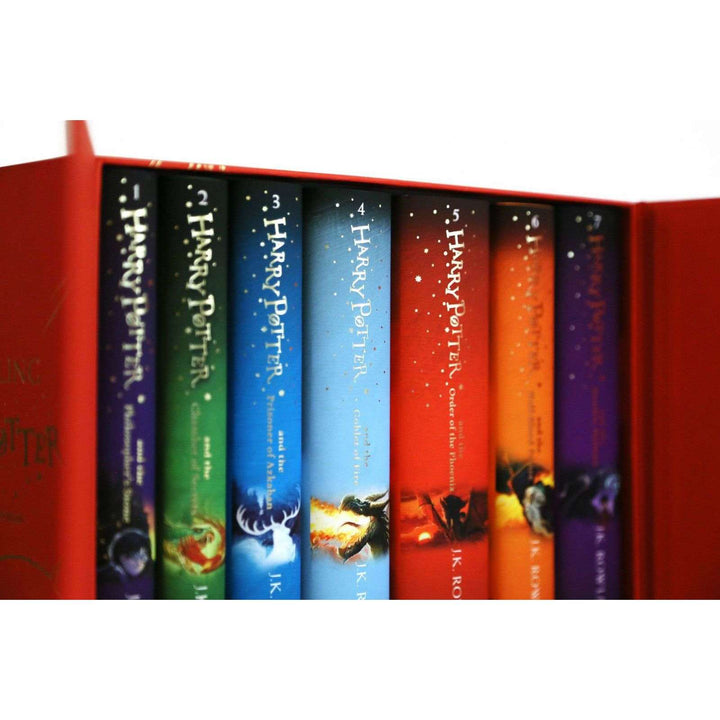 Harry Potter 7 Book Set: J.K. Rowling's Complete Red Fantasy Series – Magic, Adventure, Wizards, Witches, Hogwarts for Kids & Young Adults