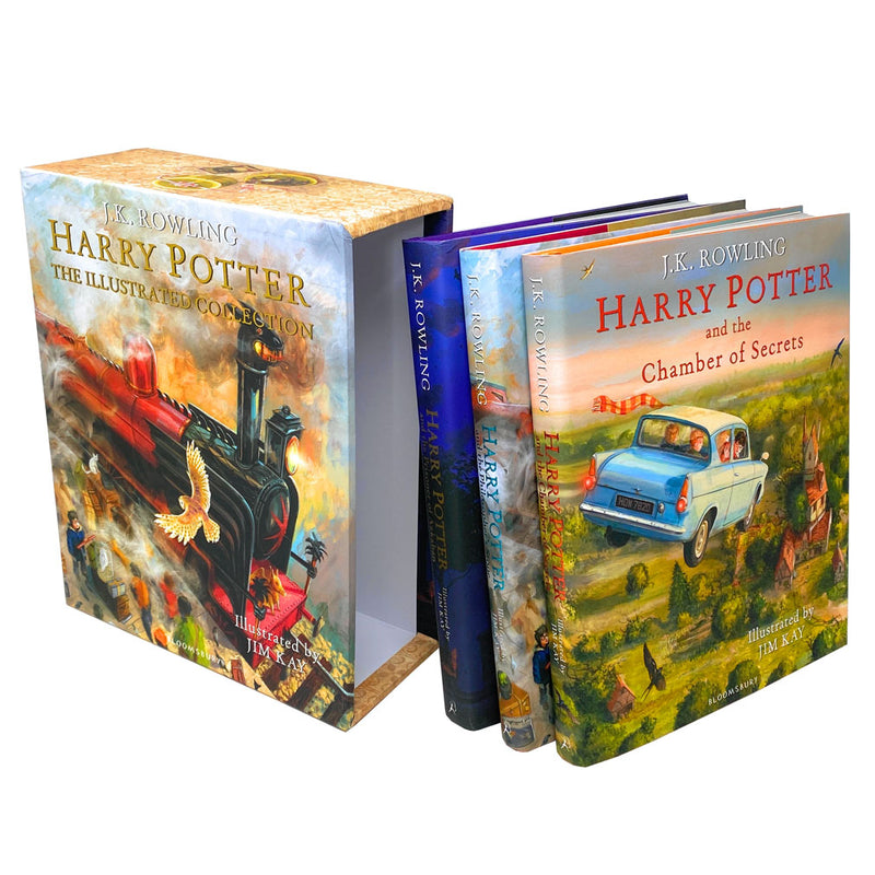 Harry Potter The Illustrated 3 Books Collection Set By J.K Rowling
