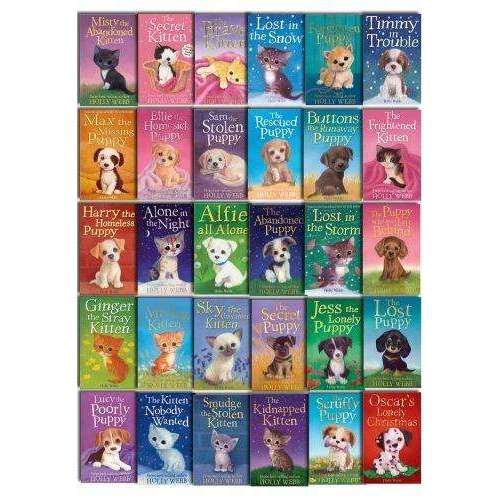 Holly Webb Animal Stories – 30 Book Set (Paperback)| Puppy & Kitten Rescue Series, Children's Fiction, Pet Adventures, Dog & Cat Stories, Kids Reading