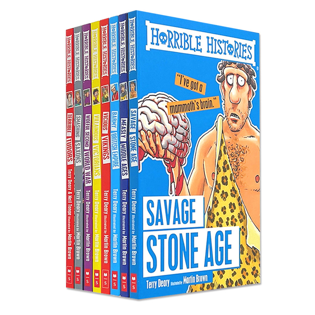Horrible Histories 8 Books Set by Terry Deary - Ages 7-12