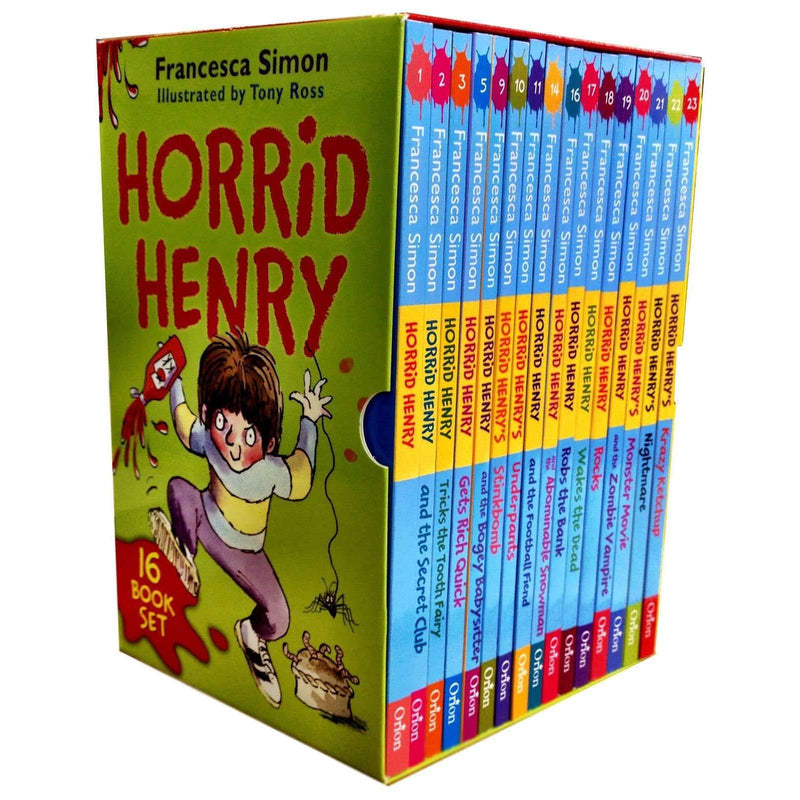 Horrid Henry Francesca Simon 16 Children Books Collection Box Set Pack Tony ross