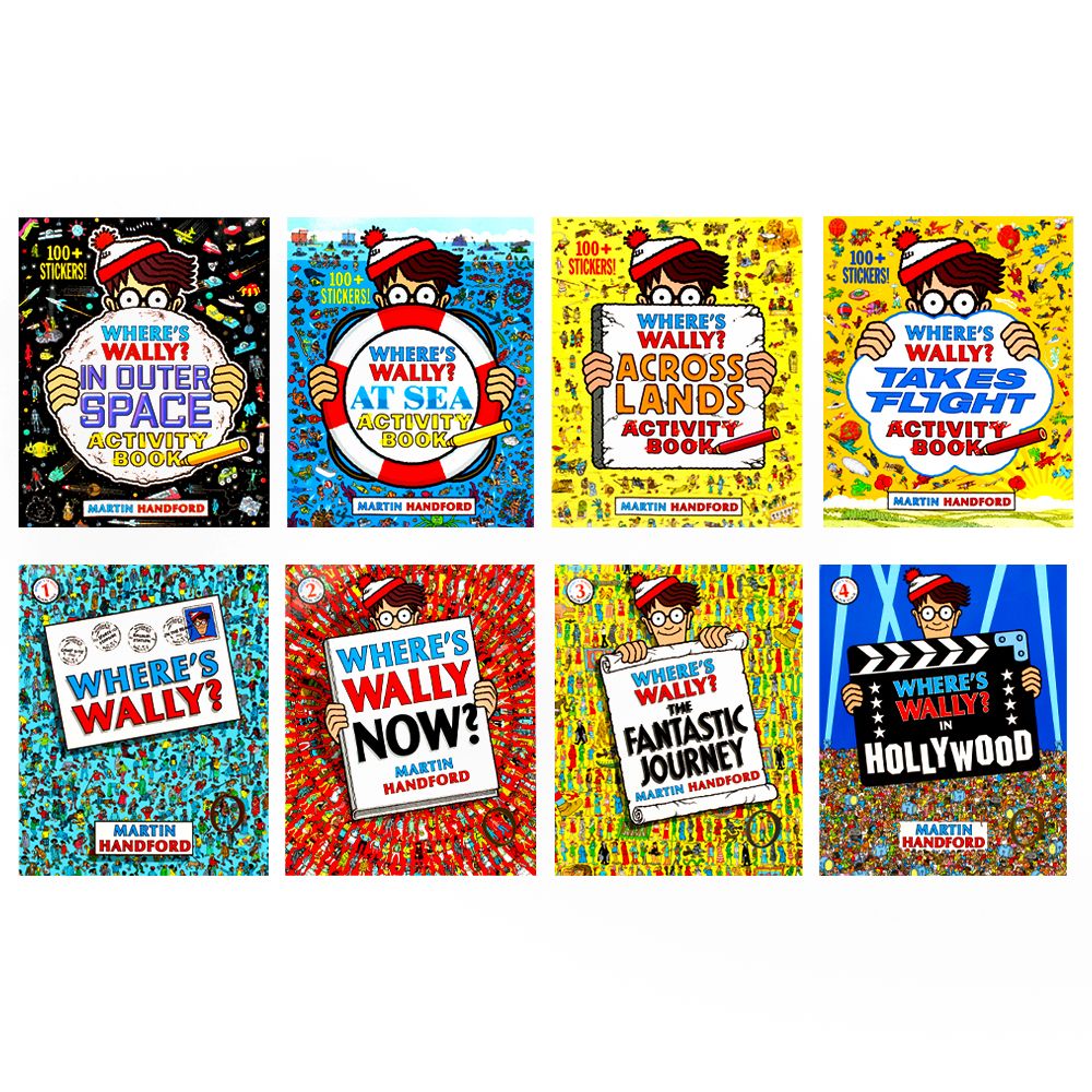 Where’s Wally? 8 Book Adventure & Activity Set | Fun Seek-and-Find Puzzle Books for Kids | Interactive, Educational & Imaginative Play