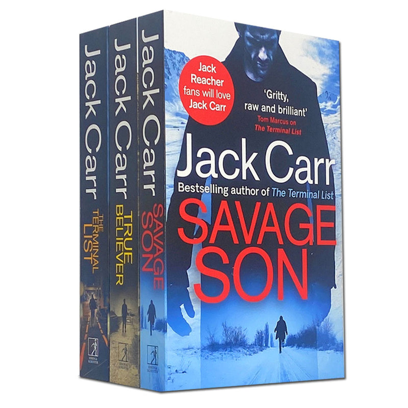 Photo of James Reece Series 3 Books Set by Jack Carr on a White Background