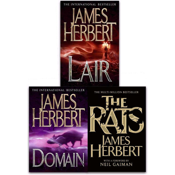 James Herbert The Rats Trilogy Collection 3 Books Set Pack Domain, Lair, The Rat