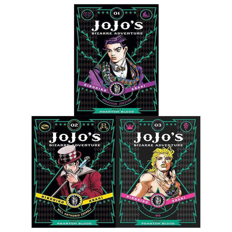 Jojo's Bizarre Adventure Series 1 Collection 3 Books Set Pack By Horihiko Araki