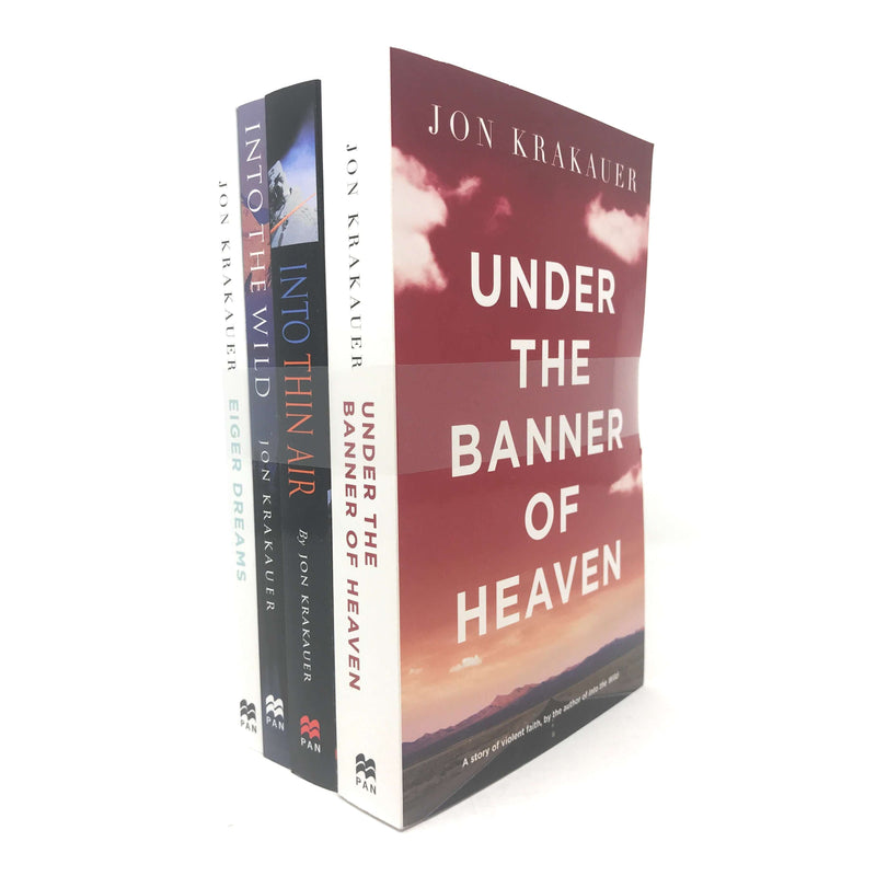 Jon Krakauer 4 Books Set Collection Into The Wild, Into Thin Air, Eiger Dreams
