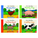 Photo of Axel Scheffler Farmyard Friends 4 Books Set Covers on a White Background 