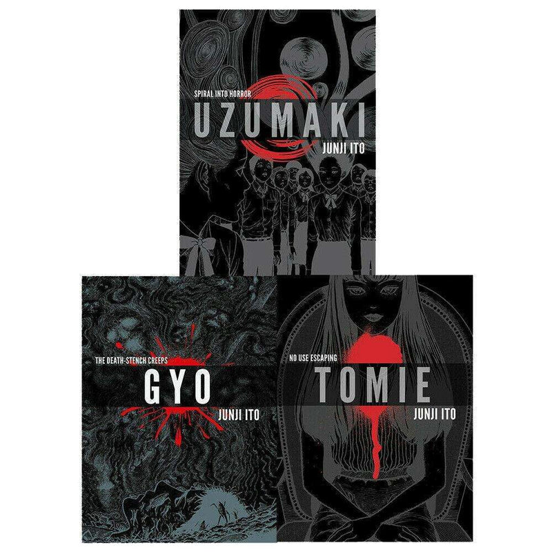 Junji Ito Collection 3 Books Set Pack Tomie Uzumaki Gyo, No Use Escaping