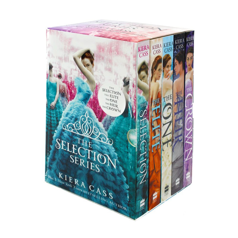 Kiera Cass The Selection Series 1-5  Paperback Book Set – Bestselling YA Dystopian Romance: The Selection, The Elite, The One, The Heir & The Crown