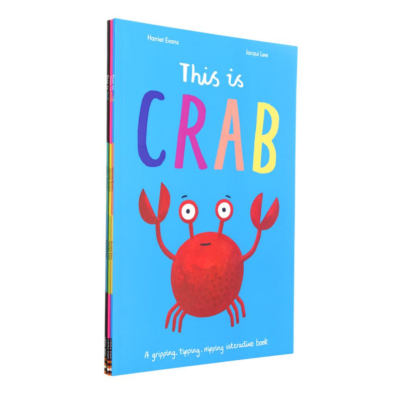 Photo of This is Crab, Frog and Owl 4 Books Set by Jacqui Lee on a White Background
