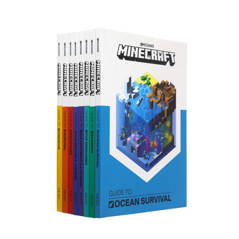 Photo of The Official Minecraft Guide Collection by Mojang on a White Background
