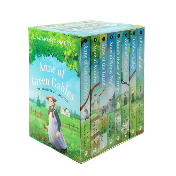 Photo of Anne of Green Gables The Complete Collection Bookset by L.M. Montgomery on a White Background