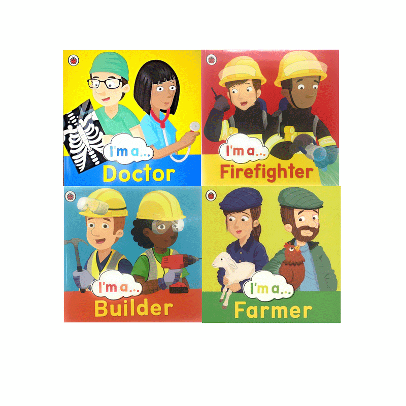 Ladybird 4 Books Set Collection Inc I'm A Doctor, Firefighter, Builder, Farmer
